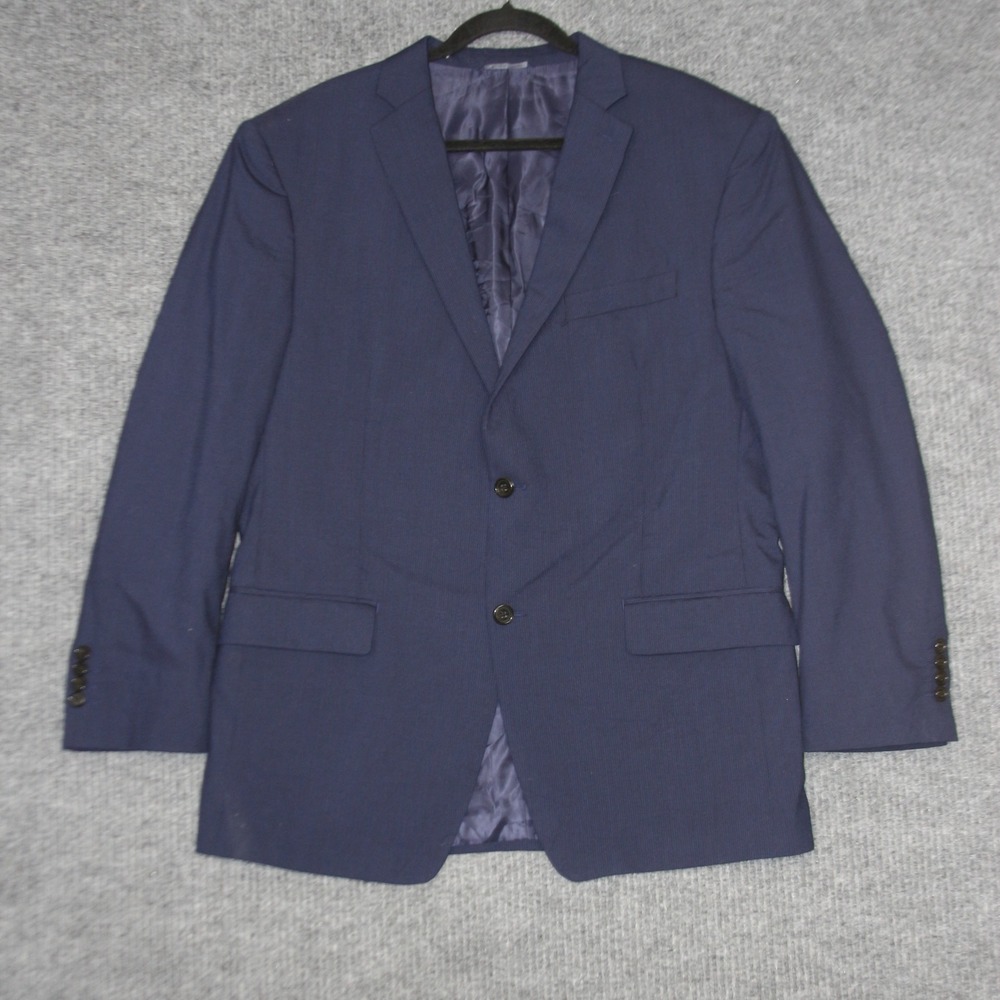 Ralph Ralph Lauren Blazer Mens 42R Navy Wool‎ Pinstripe Made for Dillards